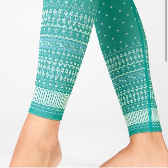 Fabletics Dark Jade High-Waisted Fair Isle
Leggings - Picture 3 of 10